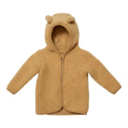 Huttelihut Jackie jacket w/ears wool fleece - Ocre